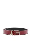 Patrizia Pepe Patent Leather Belt In Red