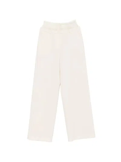 Patrizia Pepe Lace Palazzo Trousers In Neutral
