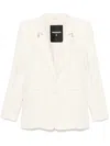 Patrizia Pepe Single-breasted Long Sleeve Suit Jacket In White
