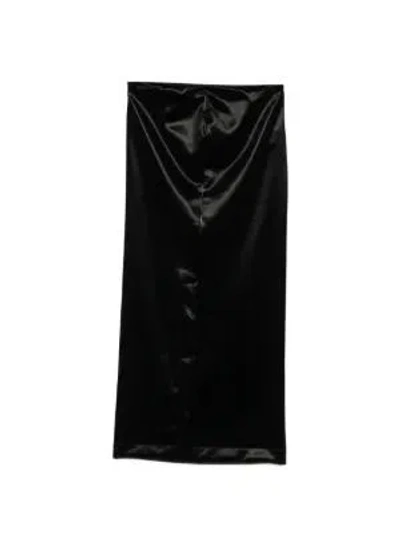 Patrizia Pepe Midi Skirt With Zipper In Black