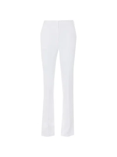 Patrizia Pepe Structured Straight-leg Trousers In White