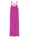 Patrizia Pepe Vestido Largo Con Cuello En V In Pink