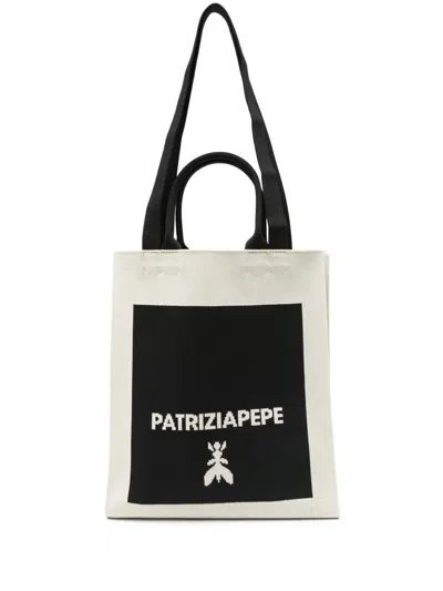 Patrizia Pepe Pattern-jacquard Tote Bag In Neutrals