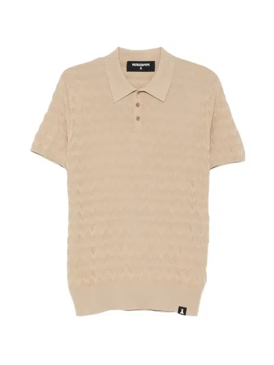 Patrizia Pepe Patterned Polo Shirt In Brown