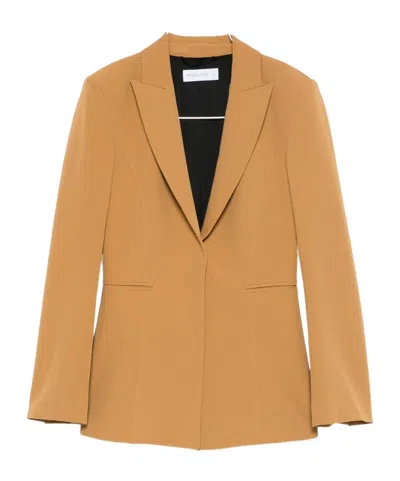 Patrizia Pepe Peak-lapel Blazer In Neutral