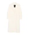 Patrizia Pepe Peak-lapel Coat In Neutral