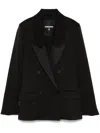 Patrizia Pepe Peak-lapels Blazer In Black