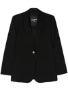 Patrizia Pepe Peak-lapels Single-breasted Blazer In Black