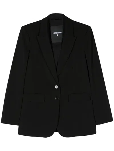 Patrizia Pepe Peak-lapels Single-breasted Blazer In Black