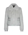 Patrizia Pepe Giubbino In Ecopelliccia Acqua Gray In Gray