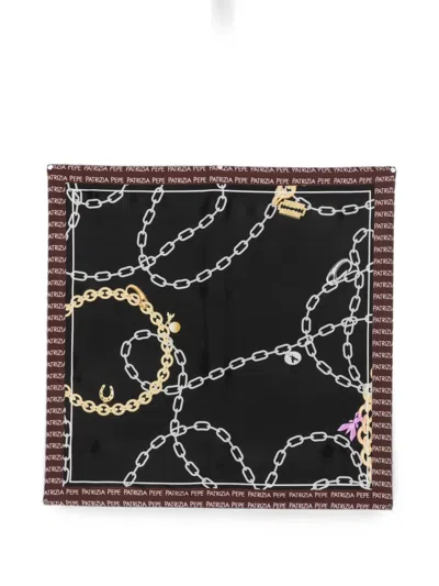 Patrizia Pepe Pepe Chain Scarf In Black