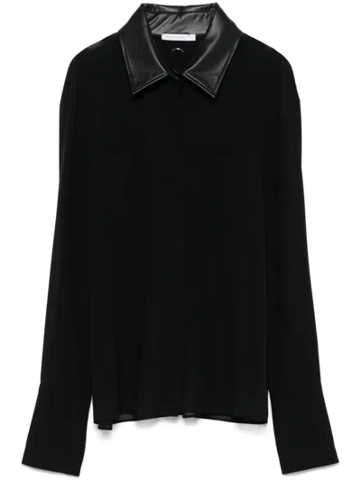 Patrizia Pepe Piercing-detail Shirt In Black