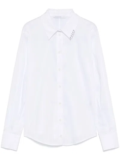 Patrizia Pepe Piercing-detail Shirt In White