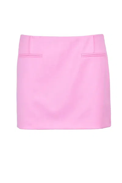 Patrizia Pepe Pink Polyester Viscose Elastane Women's Mini Skirt