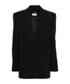 Patrizia Pepe Pinstripe Single-breasted Blazer In Black