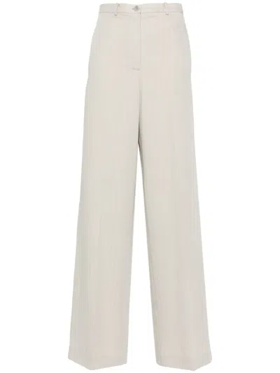 Patrizia Pepe Pinstriped Tailored Trousers In Grey