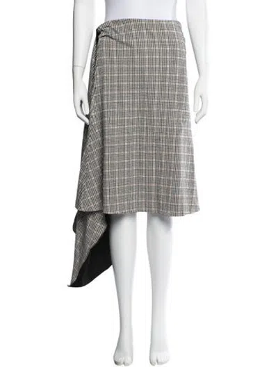 Pre-owned Patrizia Pepe Plaid Print Midi Length Skirt In Multicolor