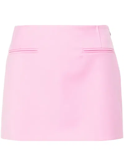 Patrizia Pepe Pleat-detail Mini Skirt In Pink