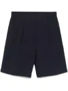 Patrizia Pepe Pleat-detail Shorts In Blue
