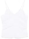 Patrizia Pepe Pleat-detail Top In White