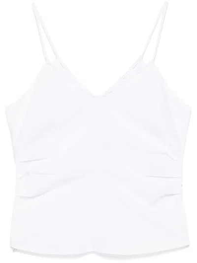Patrizia Pepe Pleat-detail Top In White