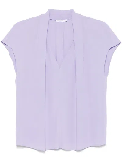 Patrizia Pepe Pleat-detailed Blouse In 紫色