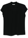 Patrizia Pepe Pleat-detailed Blouse In Black
