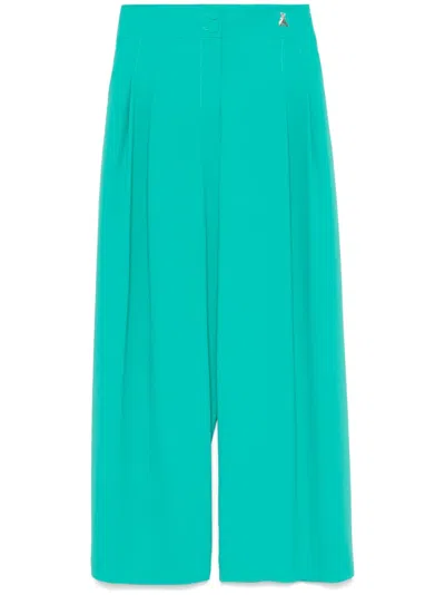 Patrizia Pepe Pleat-detailed Trousers In Green