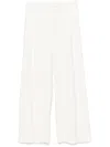 Patrizia Pepe Pleat-detailed Trousers In White