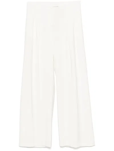 Patrizia Pepe Pleat-detailed Trousers In White