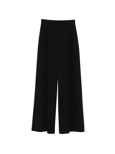 Patrizia Pepe Pleated Palazzo Pants In Black