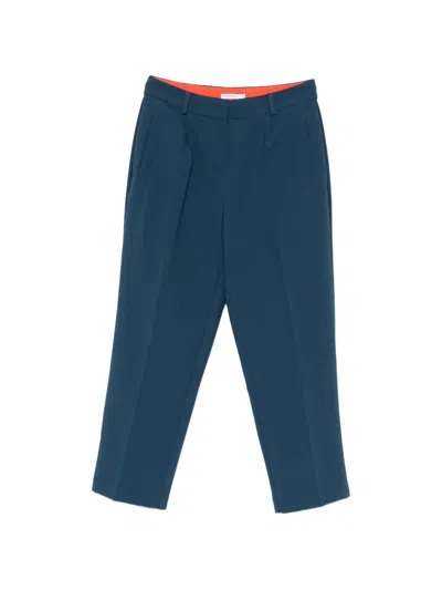 Patrizia Pepe Pleated Tailored Trousers In Blue