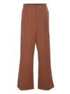 Patrizia Pepe Pleated Trousers In Brown