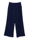 Patrizia Pepe Pleated Wide-leg Trousers In Blue