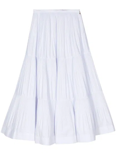 Patrizia Pepe Plissè Skirt In White