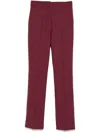 Patrizia Pepe Essential Straight-leg Trousers In Red