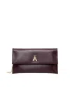 Patrizia Pepe Pochette Fly Purple Red In Brown