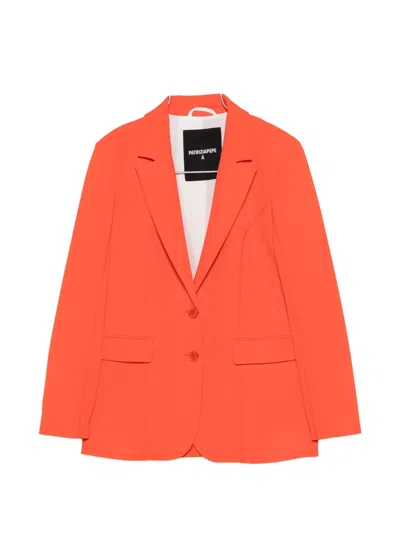 Patrizia Pepe Pocket Blazer In Orange