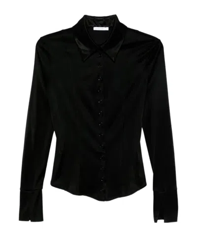 PATRIZIA PEPE POINTED-COLLAR BLOUSE