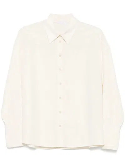 Patrizia Pepe Pointed Collar Button-up Shirt In Neutral