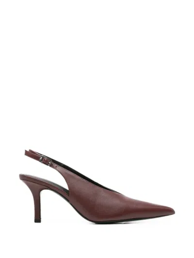 Patrizia Pepe Pointed-toe Slingback Pumps In Brown