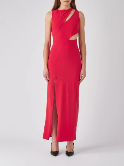 Patrizia Pepe Poliammide Dress In Rosso