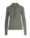 Patrizia Pepe Embroidered Polo Shirt In Gray
