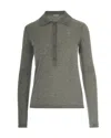 Patrizia Pepe Embroidered Polo Shirt In Gray