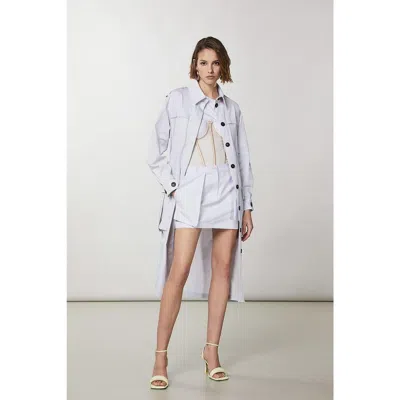 Patrizia Pepe Polyester Women's Coat In Purple