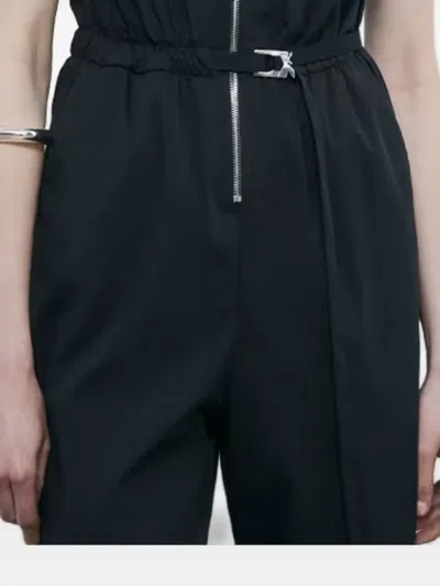 Patrizia Pepe Poplin Belted Zip-up Jumpsuit In Multi