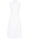 Patrizia Pepe Poplin Midi Dress In White
