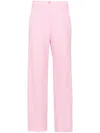 Patrizia Pepe Pressed-crease Straight Trousers In Pink