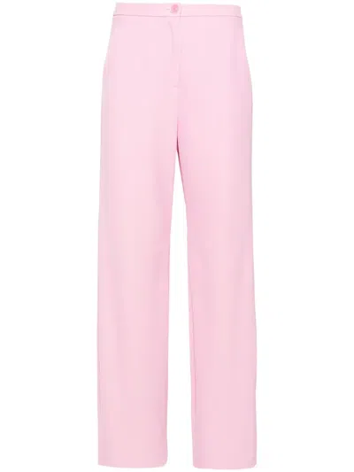 Patrizia Pepe Pressed-crease Straight Trousers In Pink