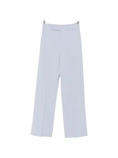 Patrizia Pepe Pressed-crease Palazzo Pants In Blue